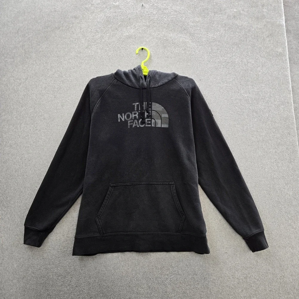 The‎ North Face Men Hoodie L/G Black Fleece Logo Activewear Long Sleeve
